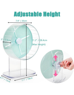 Rueda de Ejercicio para Hámster Foraineam 20 cm Ajustable Silenciosa 2