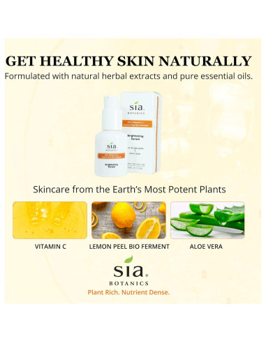 Suero Facial Iluminador Sia Botanics 30ml Vitamina C Natural