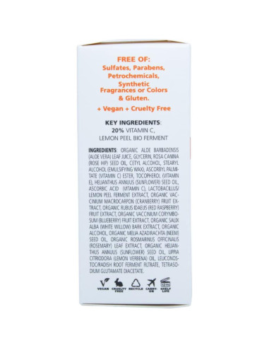 Suero Facial Iluminador Sia Botanics 30ml Vitamina C Natural