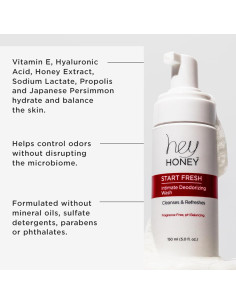 Espuma Limpiadora Intima Hey Honey 148 ml pH Equilibrado Aloe Vera 2