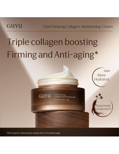 Crema Hidratante de Colágeno Ginseng GUYU 30g Antienvejecimiento