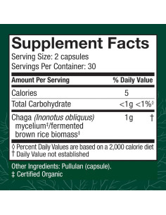 Cápsulas de Chaga Host Defense - Suplemento Inmunológico 60 Unidades 2