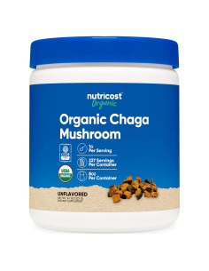 Nutricost Polvo de Hongo Chaga Orgánico 226.8g - Sin Gluten