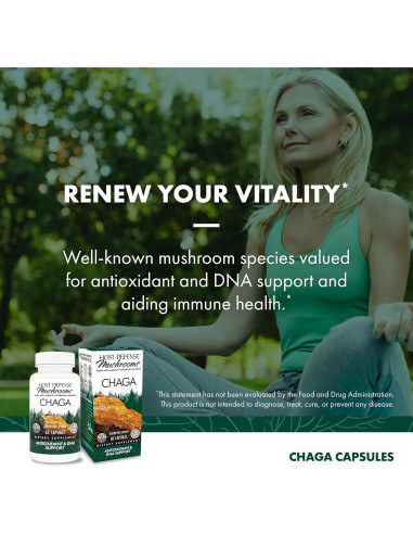 Cápsulas de Chaga Host Defense - Suplemento Inmunológico 60 Unidades