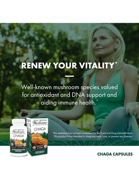 Cápsulas de Chaga Host Defense - Suplemento Inmunológico 60 Unidades