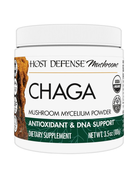 Polvo de Chaga Host Defense 99.22 g - Suplemento Inmunológico