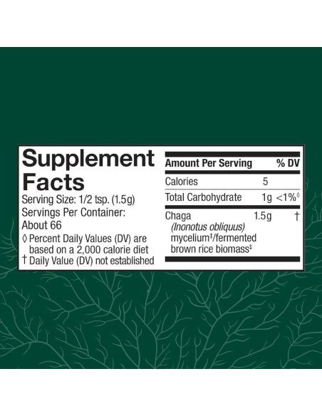 Polvo de Chaga Host Defense 99.22 g - Suplemento Inmunológico