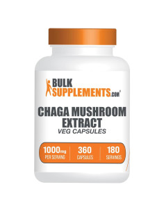Cápsulas de Extracto de Hongo Chaga BulkSupplements 1000mg 360u