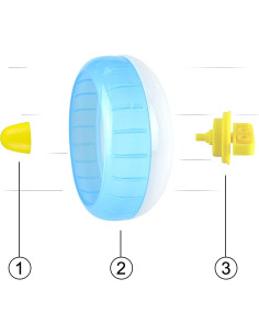 Rueda de Correr Silenciosa WishLotus para Hámster Azul 2