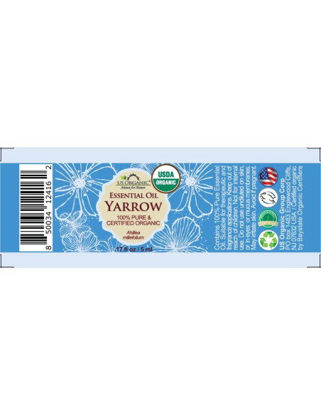 Aceite Esencial de Yarrow 100% Puro US Organic 5 ml