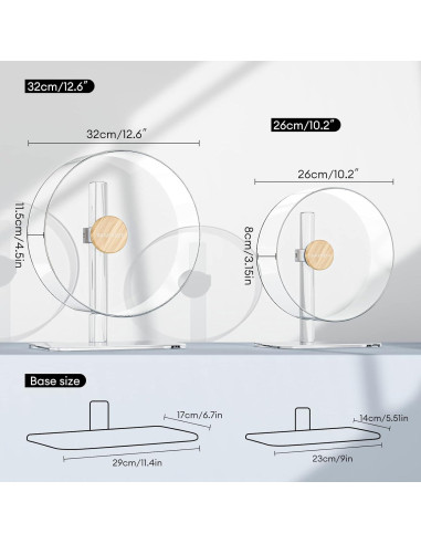 Rueda de Ejercicio Silenciosa BUCATSTATE 32cm para Hámster