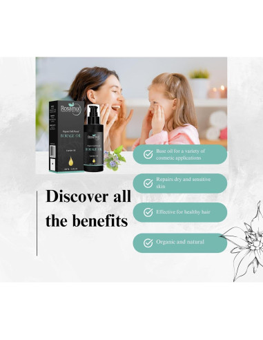 Aceite de Borraja Orgánico Rosamix 100 ml - Cuidado Piel Seca