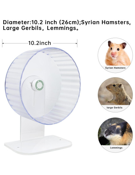 Rueda para Hámster Silenciosa BroPetAssistant 26 cm Transparente Rueda para Hámster Silenciosa BroPetAssistant 26 cm Transparente