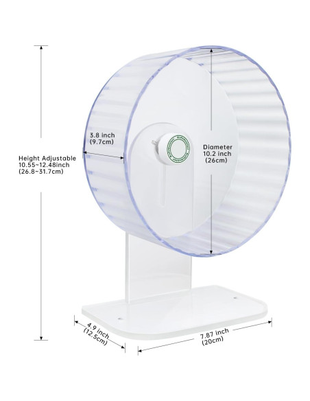 Rueda para Hámster Silenciosa BroPetAssistant 26 cm Transparente Rueda para Hámster Silenciosa BroPetAssistant 26 cm Transparente