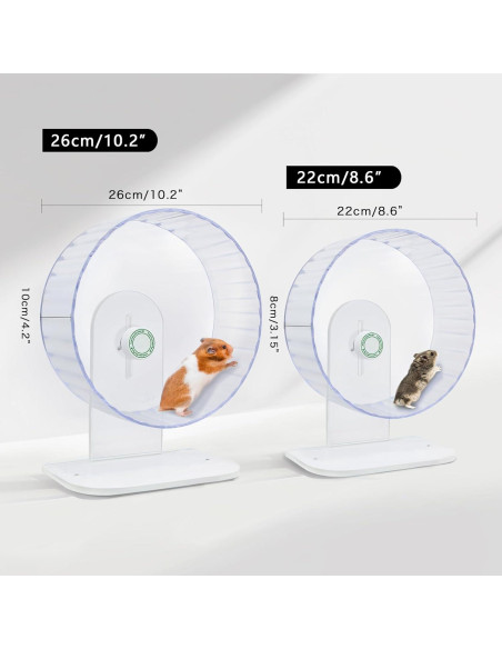 Rueda para Hámster Silenciosa BroPetAssistant 26 cm Transparente Rueda para Hámster Silenciosa BroPetAssistant 26 cm Transparente