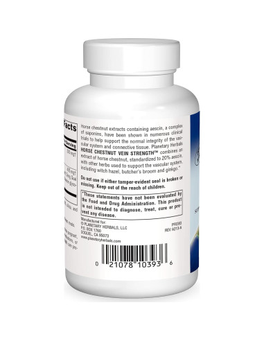 Cápsulas de Castaño de Indias Planetary Herbals 705mg - 90 Unidades