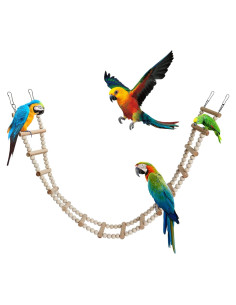 Puente de Escalera para Aves Dnoifne 16 Escalones 93x8cm