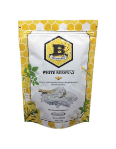 Pellets de Cera de Abeja Blanca Beesworks 450g Grado Cosmético