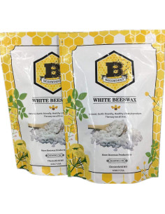 Pellets de Cera de Abeja Blanca Beesworks 450g Grado Cosmético 2