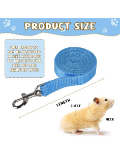 Arnés y Correa Ajustable para Cobayas YiePhiot - 2 Paquetes 2