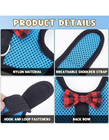 Arnés y Correa Ajustable para Cobayas YiePhiot - 2 Paquetes