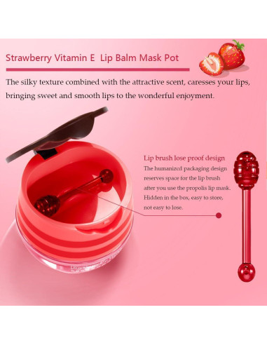 Bálsamo Labial Hidratante Charm Kiss 4PCS Miel Frutas 160g