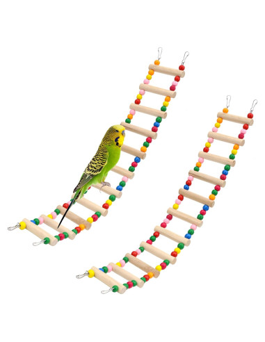 Puente de Escalera para Aves DVHEY 11 Pasos Madera 54x8 cm