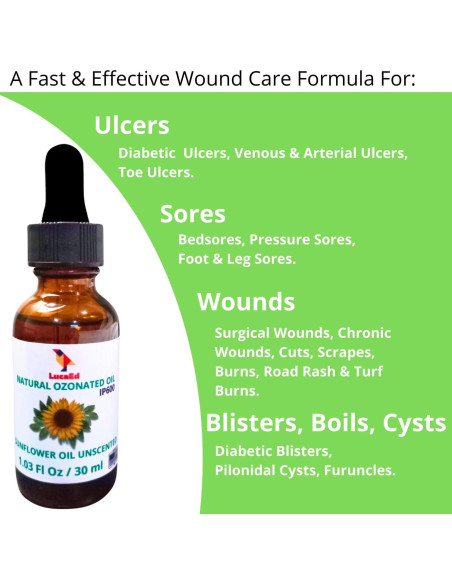 Aceite de Girasol Ozonizado LucaEd 30ml - Hidrata Piel y Uñas