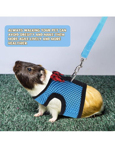 Arnés y Correa Ajustable para Cobayas YiePhiot - 2 Paquetes