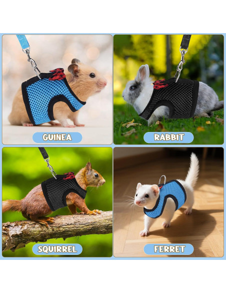 Arnés y Correa Ajustable para Cobayas YiePhiot - 2 Paquetes