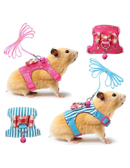 Conjunto Arnés y Correa SATINIOR para Hámster y Cobayas