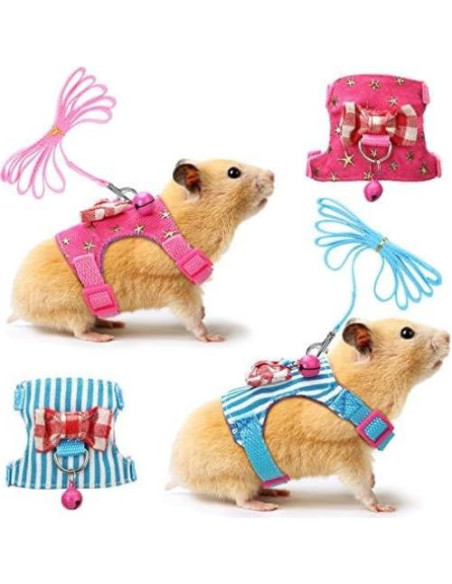 Conjunto Arnés y Correa SATINIOR para Hámster y Cobayas