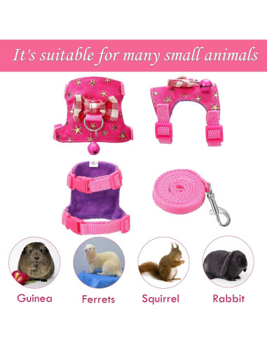 Conjunto Arnés y Correa SATINIOR para Hámster y Cobayas