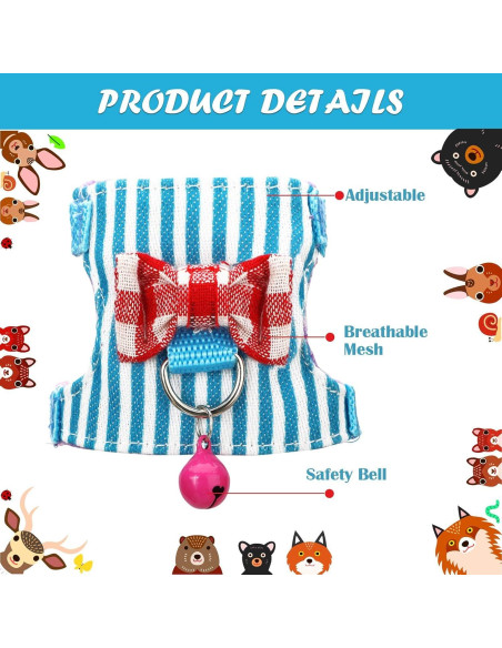 Conjunto Arnés y Correa SATINIOR para Hámster y Cobayas