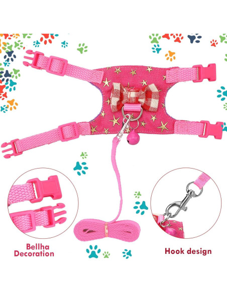 Conjunto Arnés y Correa SATINIOR para Hámster y Cobayas