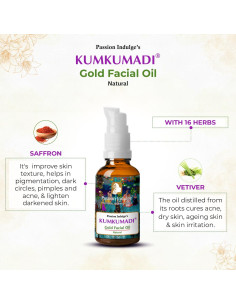 Aceite Kumkumadi 10 ml Passion Indulge - Hidratante Facial Natural 2