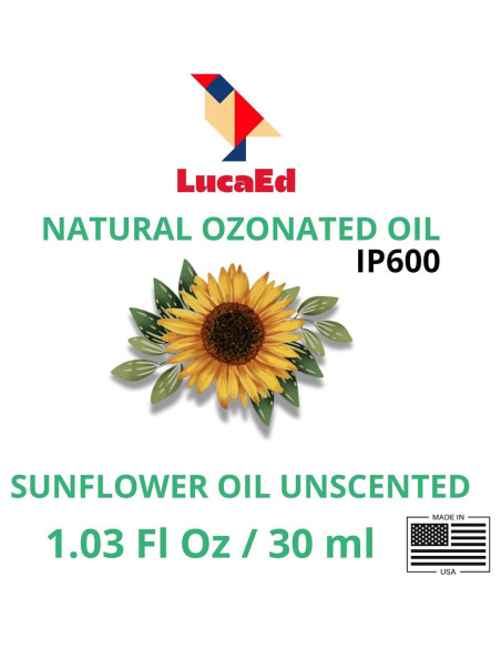Aceite de Girasol Ozonizado LucaEd 30ml - Hidrata Piel y Uñas