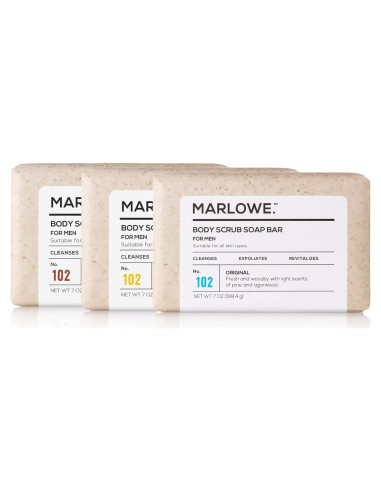 Jabón Exfoliante para Hombre Marlowe No. 102 198g - 3 Aromas