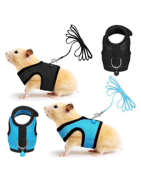 Arnés Suave para Cobayas SATINIOR con Correa y Campana - S