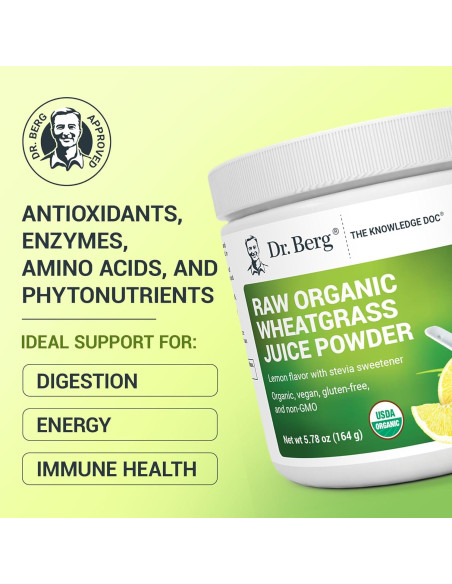 Dr. Berg Polvo Verde Orgánico 60 Porciones - Superalimento