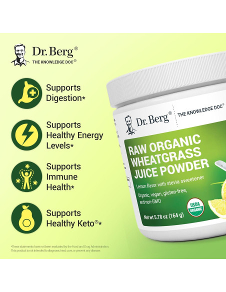 Dr. Berg Polvo Verde Orgánico 60 Porciones - Superalimento