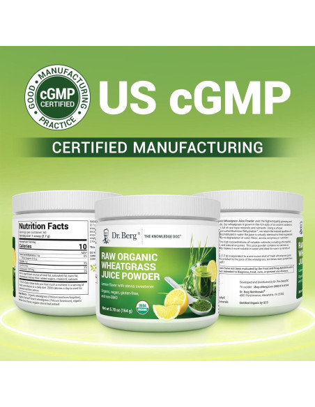 Dr. Berg Polvo Verde Orgánico 60 Porciones - Superalimento