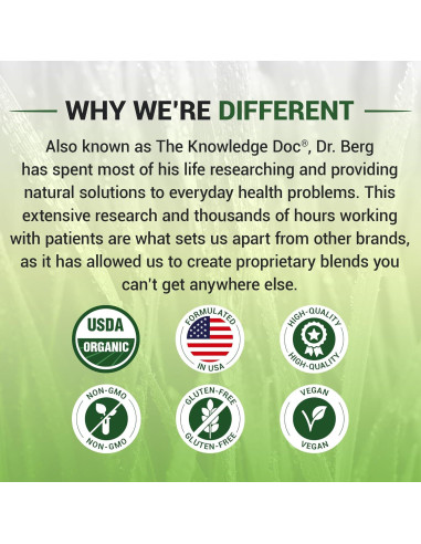 Dr. Berg Polvo Verde Orgánico 60 Porciones - Superalimento