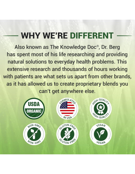 Dr. Berg Polvo Verde Orgánico 60 Porciones - Superalimento