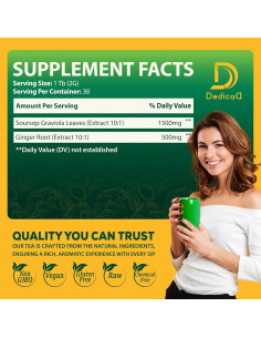 Bolsitas de Té DEDICAD Soursop con Jengibre 30x2g - Sin Cafeína 2
