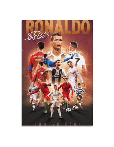 Póster de Lienzo Cristiano Ronaldo 60x40cm Decoración Hogar