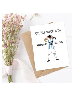 Tarjeta de Cumpleaños de Fútbol LouiseGifts 12.7x17.8cm