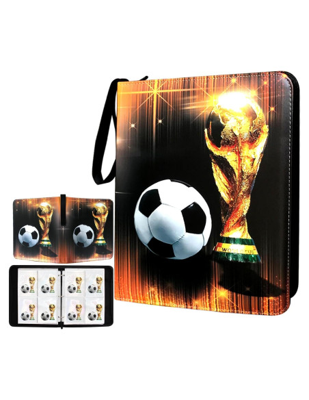 Carpeta de Tarjetas de Fútbol QANYYO 400 Bolsillos Recargable Carpeta de Tarjetas de Fútbol QANYYO 400 Bolsillos Recargable