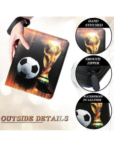 Carpeta de Tarjetas de Fútbol QANYYO 400 Bolsillos Recargable