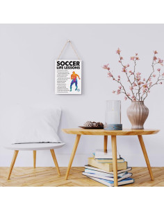 Cartel de Madera Inspiracional BELLOWDEER Fútbol 20x25 cm 2
